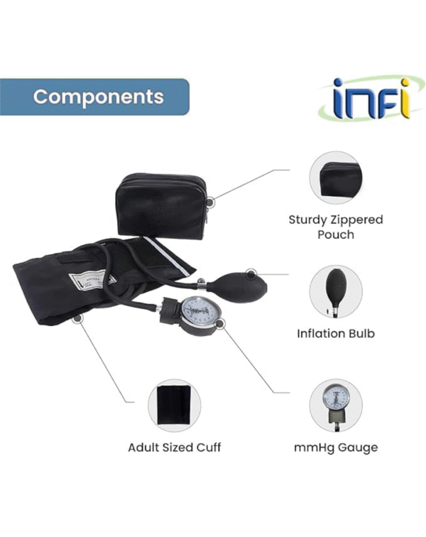 Infi Aneroid Dial Type Sphygmomanometer Blood Pressure Monitor - Image 3