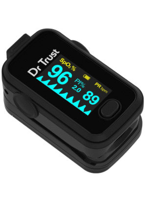 Dr Trust Signature Series Finger Tip Pulse Oximeter With Audio Visual Alarm (Midnight Black)