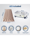 Dr Trust Air Mattress Anti Decubitus Air Pump and Bubble Mattress (Brown)