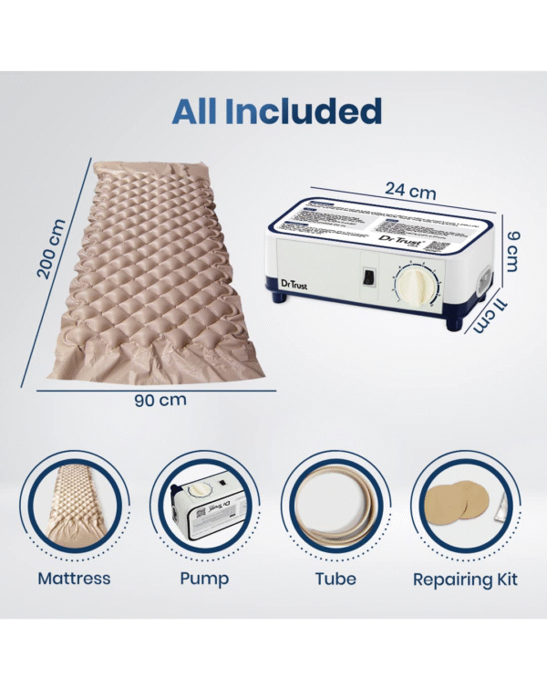 Dr Trust Air Mattress Anti Decubitus Air Pump and Bubble Mattress (Brown) - Image 2