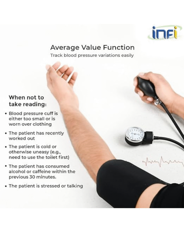 Infi Aneroid Dial Type Sphygmomanometer Blood Pressure Monitor - Image 4