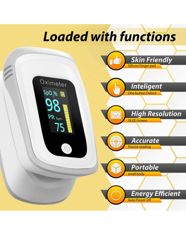 Mievida Finger Tip Pulse Oximeter - OLED Display, Hi/Low SpO2, Pulse Rate Indicator - Image 3