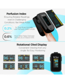 Dr Trust Signature Series Finger Tip Pulse Oximeter With Audio Visual Alarm (Midnight Black)