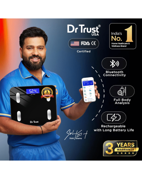 Dr Trust USA 509 Digital BMI Weight Scale with Body Fat Analyzer and Fitness Body Composition Monitor - Image 2