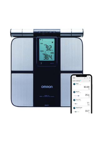 Omron New Karada Scan HBF 702T Digital Body Composition Monitor, Silver