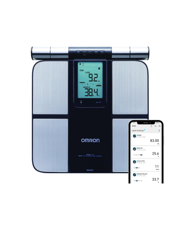 Omron New Karada Scan HBF 702T Digital Body Composition Monitor, Silver