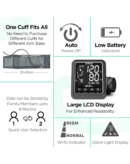 Dr Trust Atrial Fibrillation Automatic Dual Talking Digital BP Monitor Machine (Black)