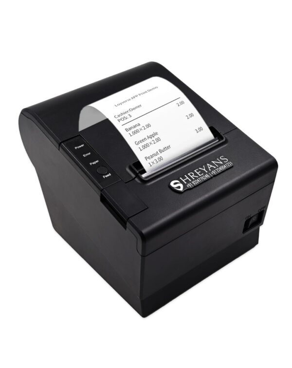 SHREYANS 80mm Thermal Receipt Printer with Auto Cutter (USB+Bluetooth+WiFi)