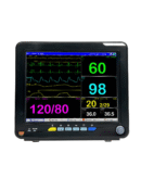 Dr Diaz Touch Screen Patient Monitor System with 5 Parameters - SpO2, ECG, NIBP, Temperature and Pulse (White)