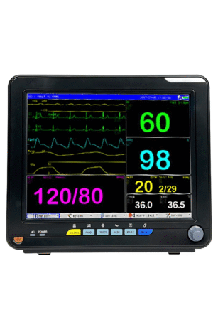 Dr Diaz Touch Screen Patient Monitor System with 5 Parameters - SpO2, ECG, NIBP, Temperature and Pulse (White)