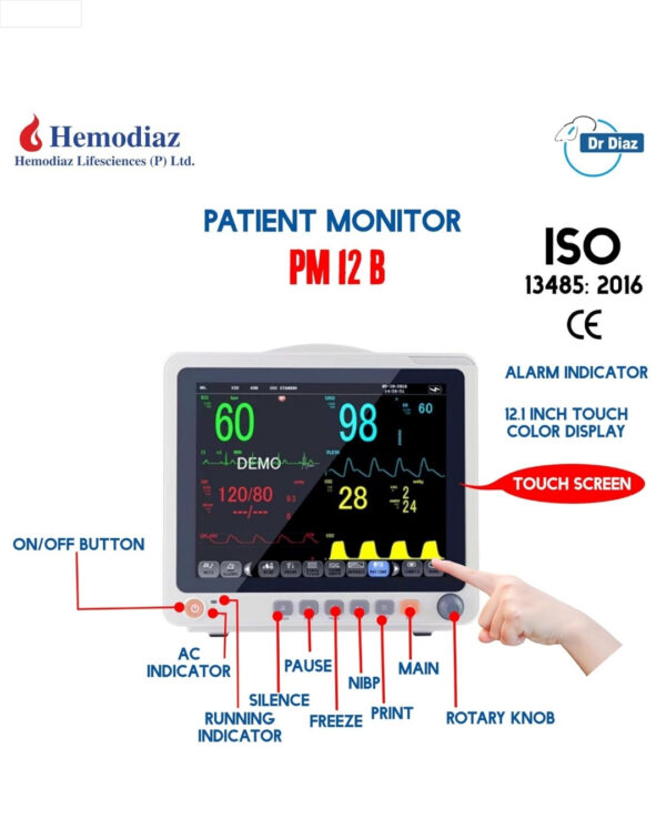 Patient Monitor System with 5 Parameters - SpO2, ECG, NIBP - Image 5