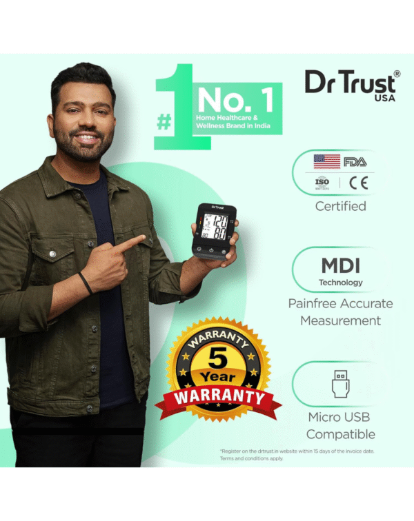 Dr Trust (USA) Fully Automatic Comfort Digital Blood Pressure BP Monitor - Image 2
