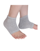 Sofstep Moisturizing Fabric and Gel Heel Socks, Gray