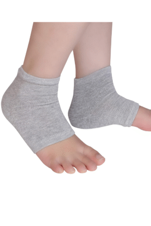 Sofstep Moisturizing Fabric and Gel Heel Socks, Gray