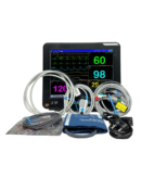 Dr Diaz Touch Screen Patient Monitor System with 5 Parameters - SpO2, ECG, NIBP, Temperature and Pulse (White)