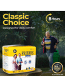Friends Classic Adult Diapers Pants Style - 30 Count (Large) with odour lock