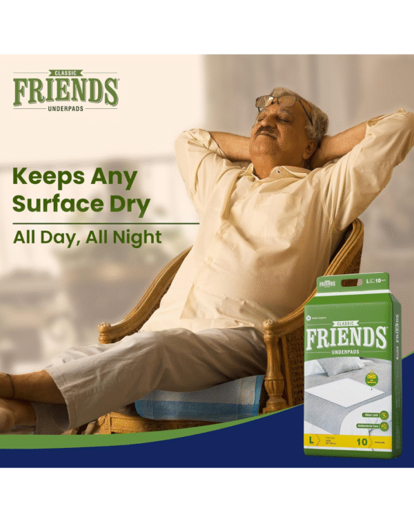 Friends Classic Disposable Underpads,Soft & Super Absorbency - 60x90 cm - Image 4