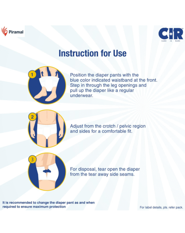 CIR Adult Diaper Pants Style | Adult Diaper Medium Size (M) - Image 3