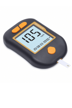 Control D Advanced Digital Diabetes Glucose Blood Sugar Testing Monitor with 5 Strips Glucometer (Black, Green)