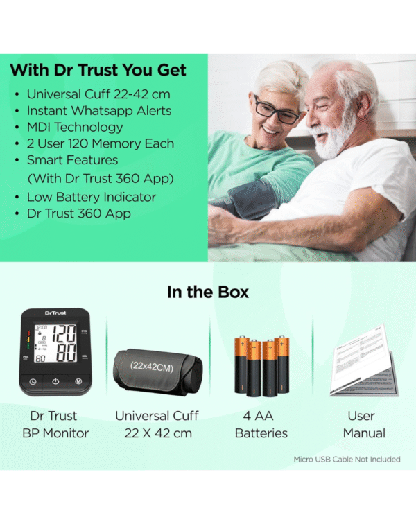 Dr Trust (USA) Fully Automatic Comfort Digital Blood Pressure BP Monitor - Image 5