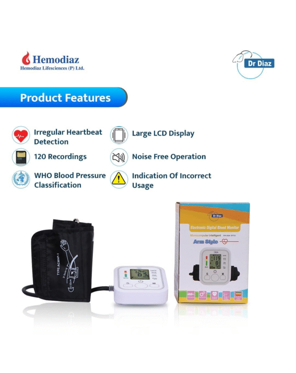 Dr Diaz BP80 Automatic Digital Blood Pressure Monitor - Image 5