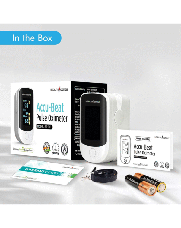 HealthSense Pulse Oximeter, SpO2 Fingertip Monitor - Image 2