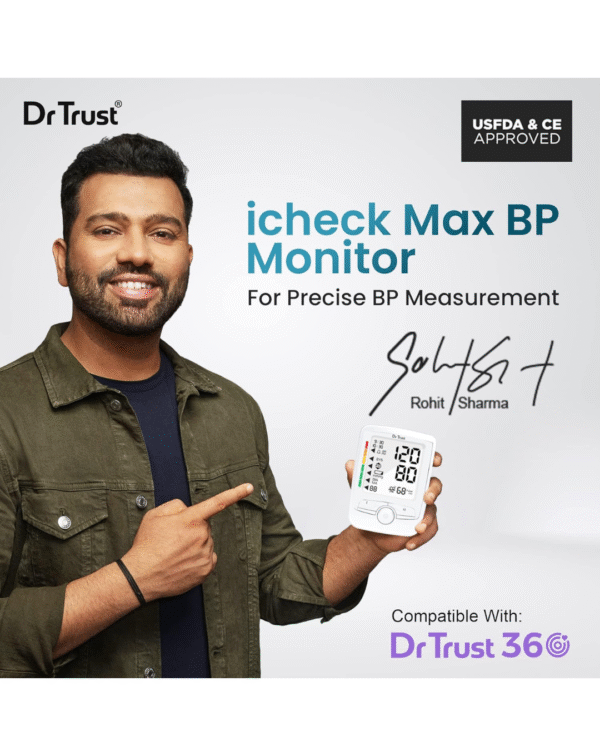 Dr Trust USA Fully Automatic Icheck Max Digital Blood Pressure BP Monitor Machine - 120 (White)Dr Trust USA Fully Automatic Icheck Max Digital Blood Pressure BP Monitor Machine - 120 (White) - Image 2