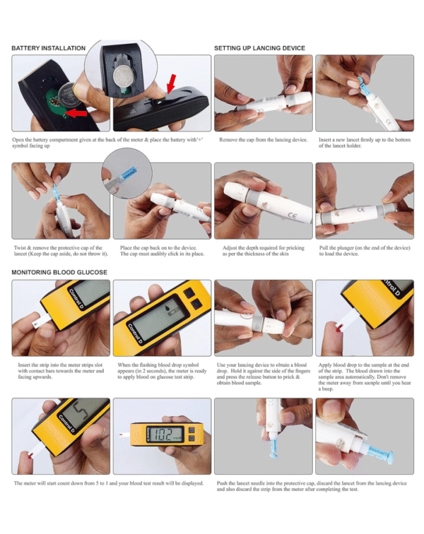 Control D Test Strips, 100 Count (Black) For control d Glucometer - Image 5