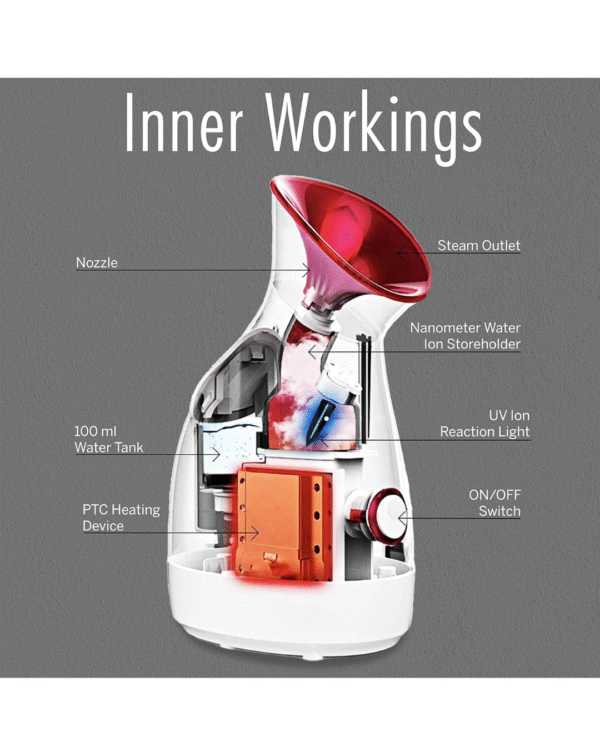 HealthSense Steamer for Cold & Cough, Vapourizer & Steamer - Image 4