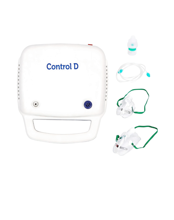 Control D Blue & White Compressor Complete Kit Nebulizer with Child and Adult Masks