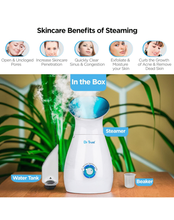 Dr Trust USA 3-in-1 Nano Ionic Facial Steamer Vaporizer - Image 5