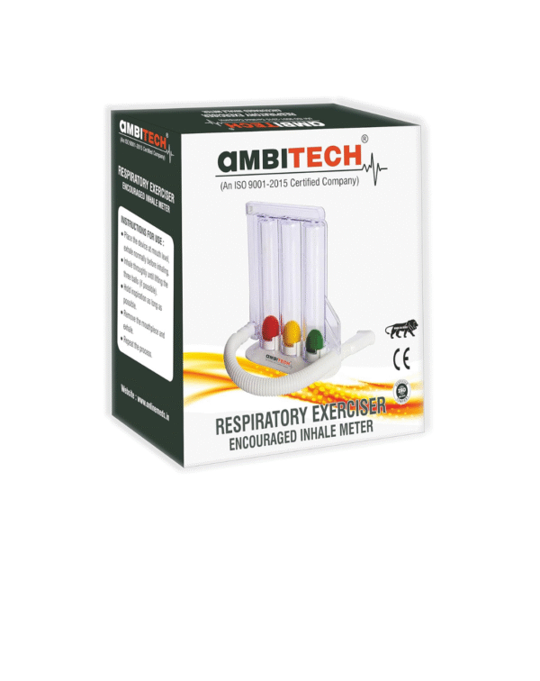AmbiTech Respiratory 3 Ball Lung Exerciser, Spirometer