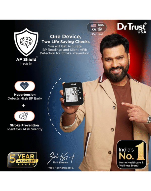 Dr Trust USA Intellitrack 131 Fully Automatic Atrial Fibrillation Portable Digital Blood Pressure Monitor - Image 2