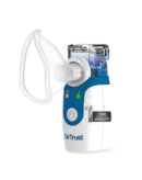 Dr Trust Portable Ultrasonic Mesh Nebulizer Machine Cool Mist Inhaler for Children and Adults (White)