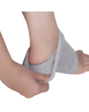 Sofstep Moisturizing Fabric and Gel Heel Socks, Gray