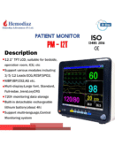 Dr Diaz Touch Screen Patient Monitor System with 5 Parameters - SpO2, ECG, NIBP, Temperature and Pulse (White)