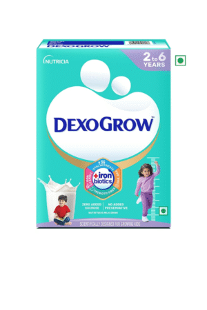 DexoGrow Nutritious Milk Drink for 2-6 year Old Kids with IRON BIOTICS, Zero Added Sucrose - 400g BIB