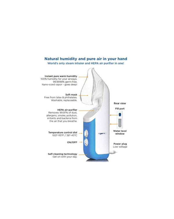 Mypurmist 2 Ultrapure Handheld Personal Steam Inhaler - Image 4