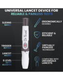 Dr Trust USA Lancing Device Pen & 50 Round Lancets (Compatible for use with all brands of Glucometers)