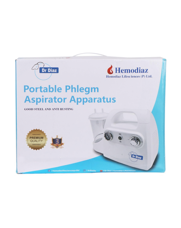 Dr Diaz Portable Suction Machine Unit with 1000 ml Single Jar - Image 4