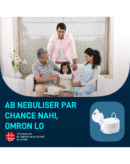 Omron Ultra Compact & Low Noise Compressor Nebulizer NEC-106 For Child & Adult White