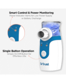 Dr Trust Portable Ultrasonic Mesh Nebulizer Machine Cool Mist Inhaler for Children and Adults (White)