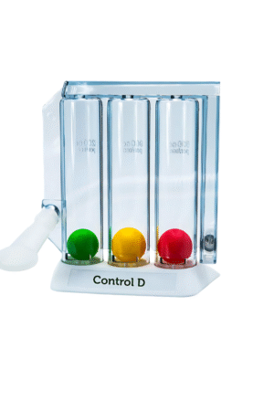 Control D Spirometer 3 Ball Lung Exerciser, Hygenic, Washable Respiratory Exerciser Respirometer,Pack of 1,Multicolor