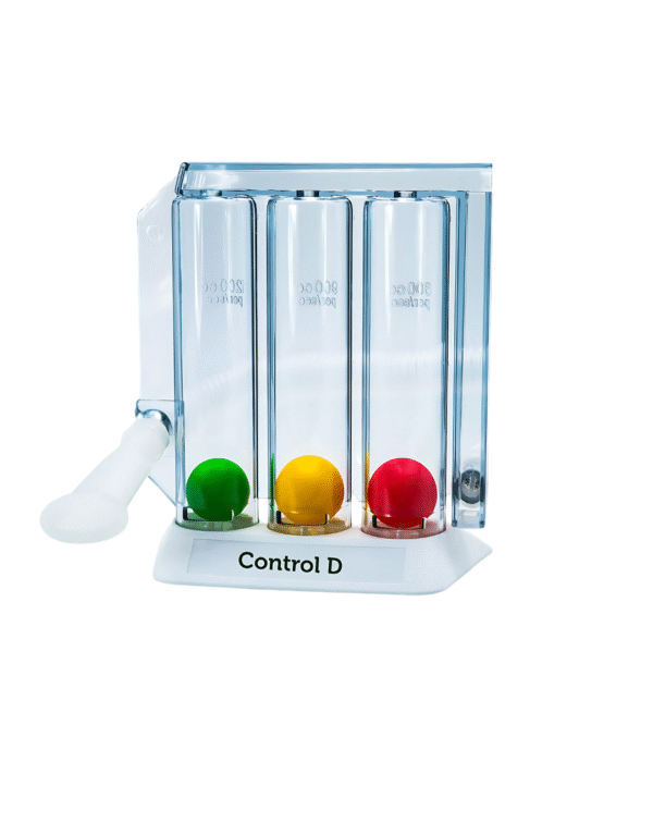 Control D Spirometer 3 Ball Lung Exerciser, Hygenic, Washable Respiratory Exerciser Respirometer,Pack of 1,Multicolor