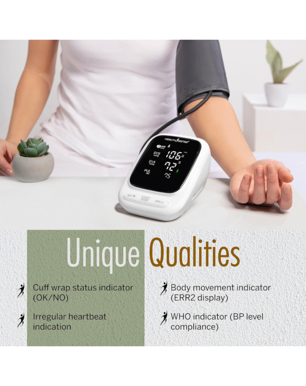 HealthSense Heart-Mate BP144 Upper Arm Automatic Digital Talking Blood Pressure Monitor - Image 3