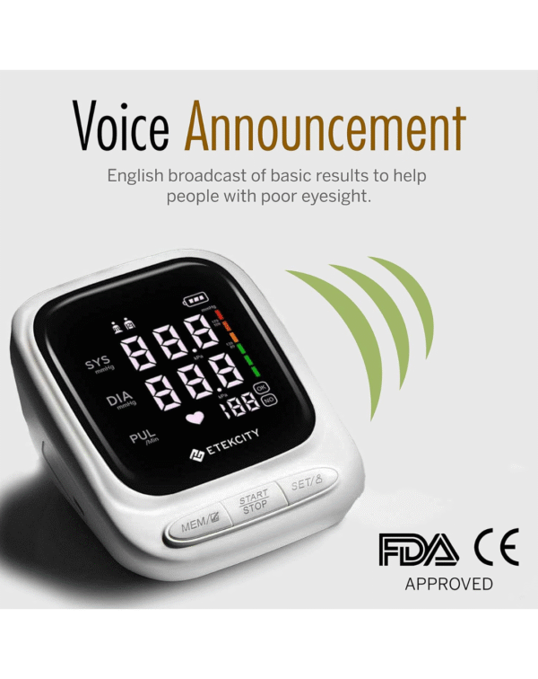HealthSense Heart-Mate BP144 Upper Arm Automatic Digital Talking Blood Pressure Monitor - Image 4