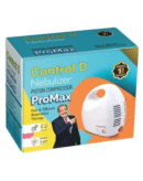 Control D Pro Max Respiratory Machine with Complete Mask Kit for Kids & Adults Nebulizer (White)