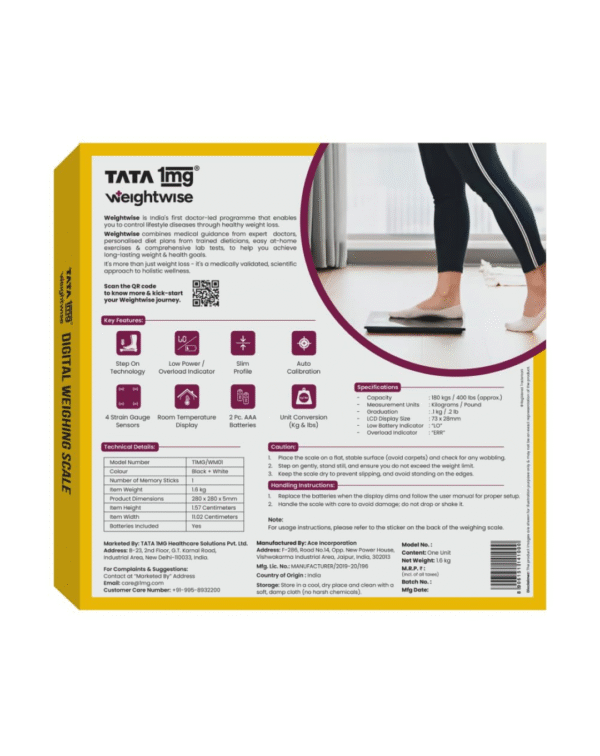 Tata 1mg Weightwise Digital Weighing Scale - Image 3