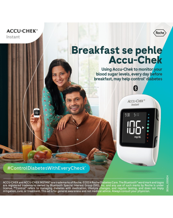Accu-Chek Instant Blood Glucose Glucometer (with Bluetooth) - Image 3
