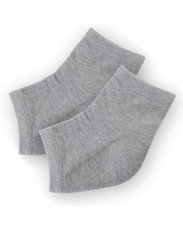 Sofstep Moisturizing Fabric and Gel Heel Socks, Gray - Image 3